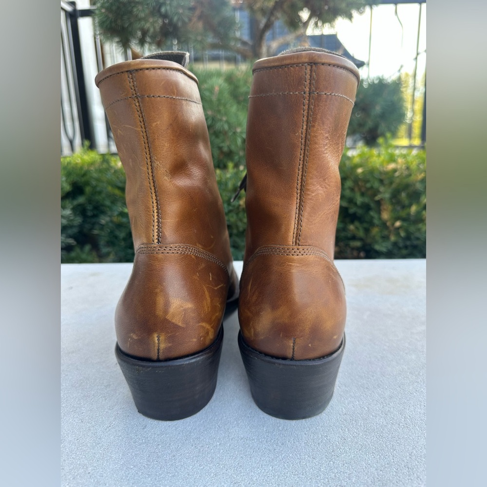 Fendi Tan Brown Leather Oxford Dress Boots (Men’s Size 9 OR Women’s Size 10.5) - Picture 5 of 9